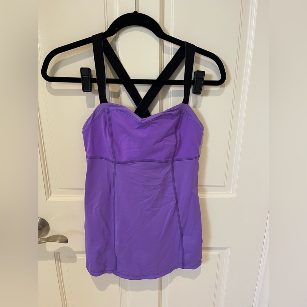 Purple lululemon workout top size 6